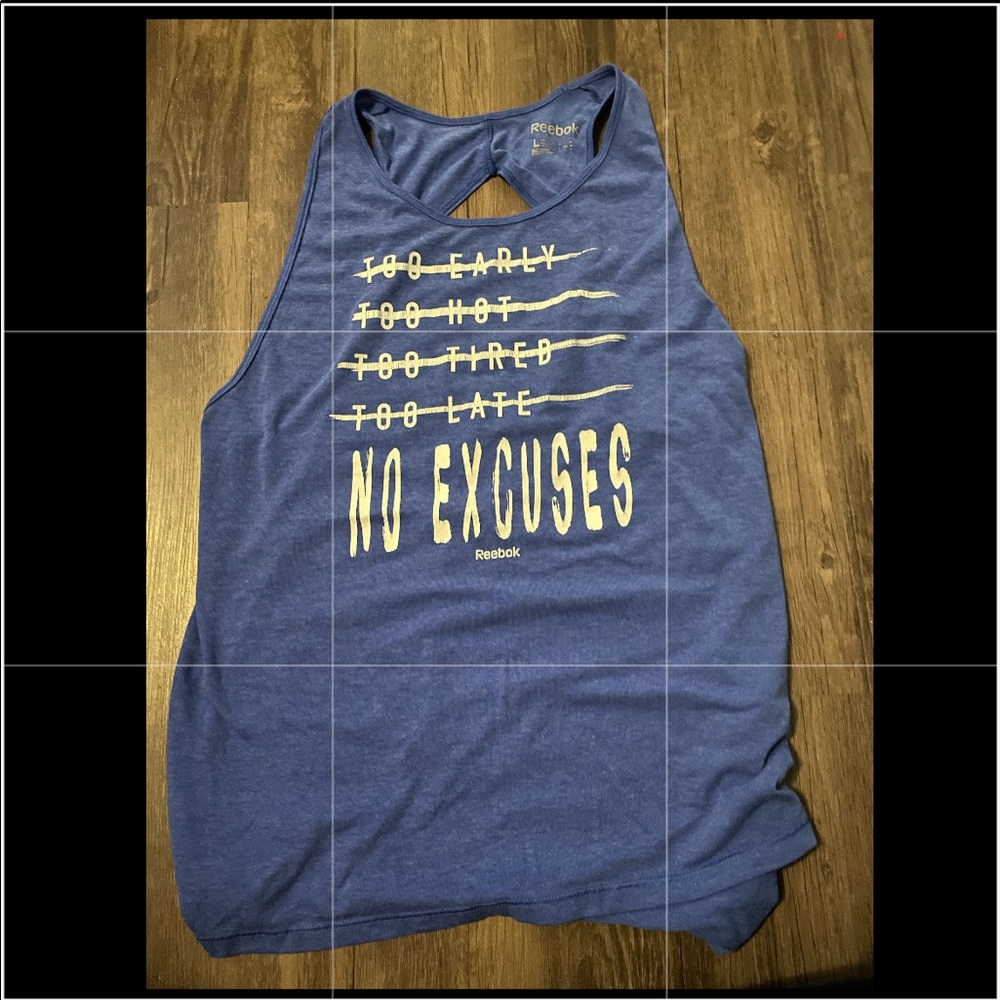Rebook “no excuses” workout  tank